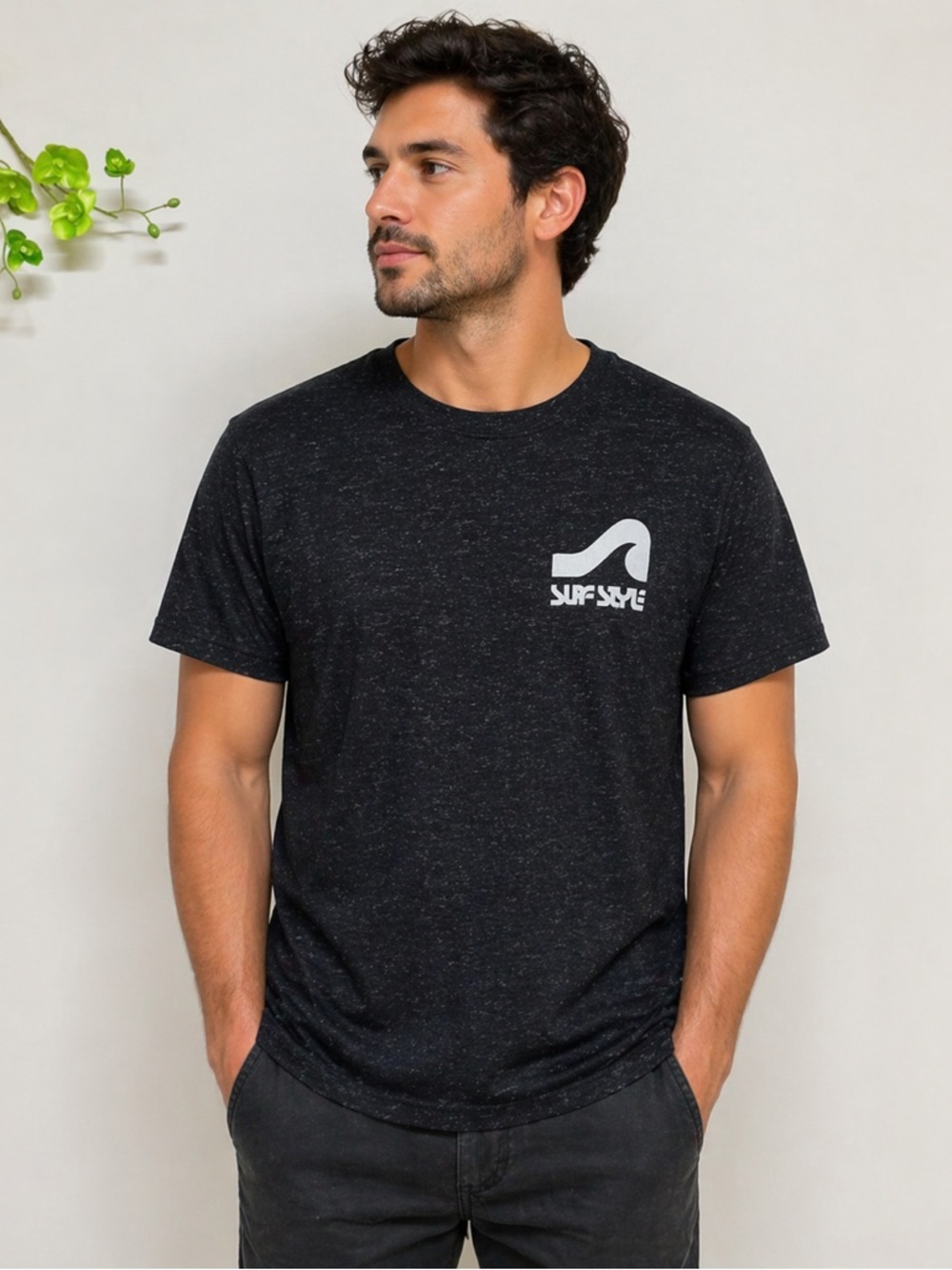 Surf Style men’s size large black short sleeve crew neck tee from Gulf Shores